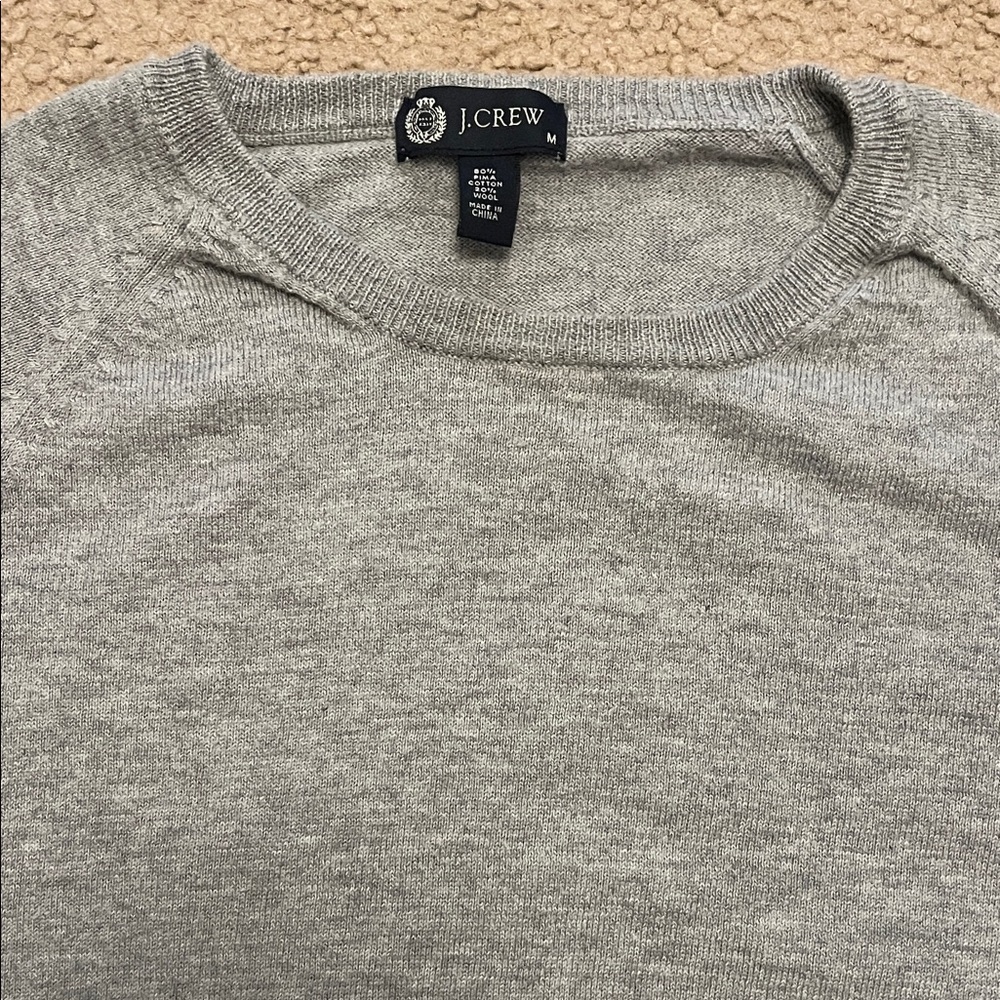 J. Crew Light Gray Crewneck Sweater for Men